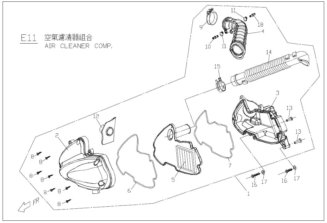 Genuine Buddy 125 Air Cleaner